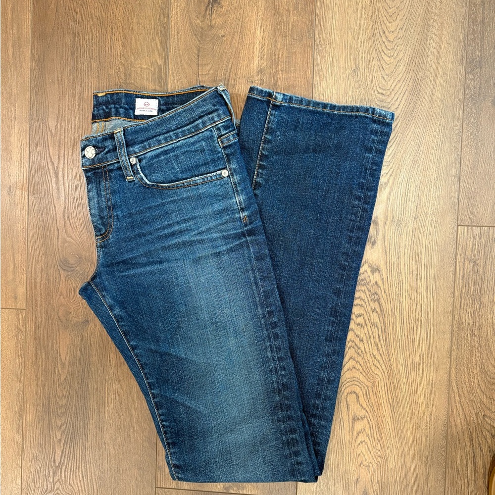 Ag Adriano Goldschmied Blue Straight Leg Jeans Timeless Style